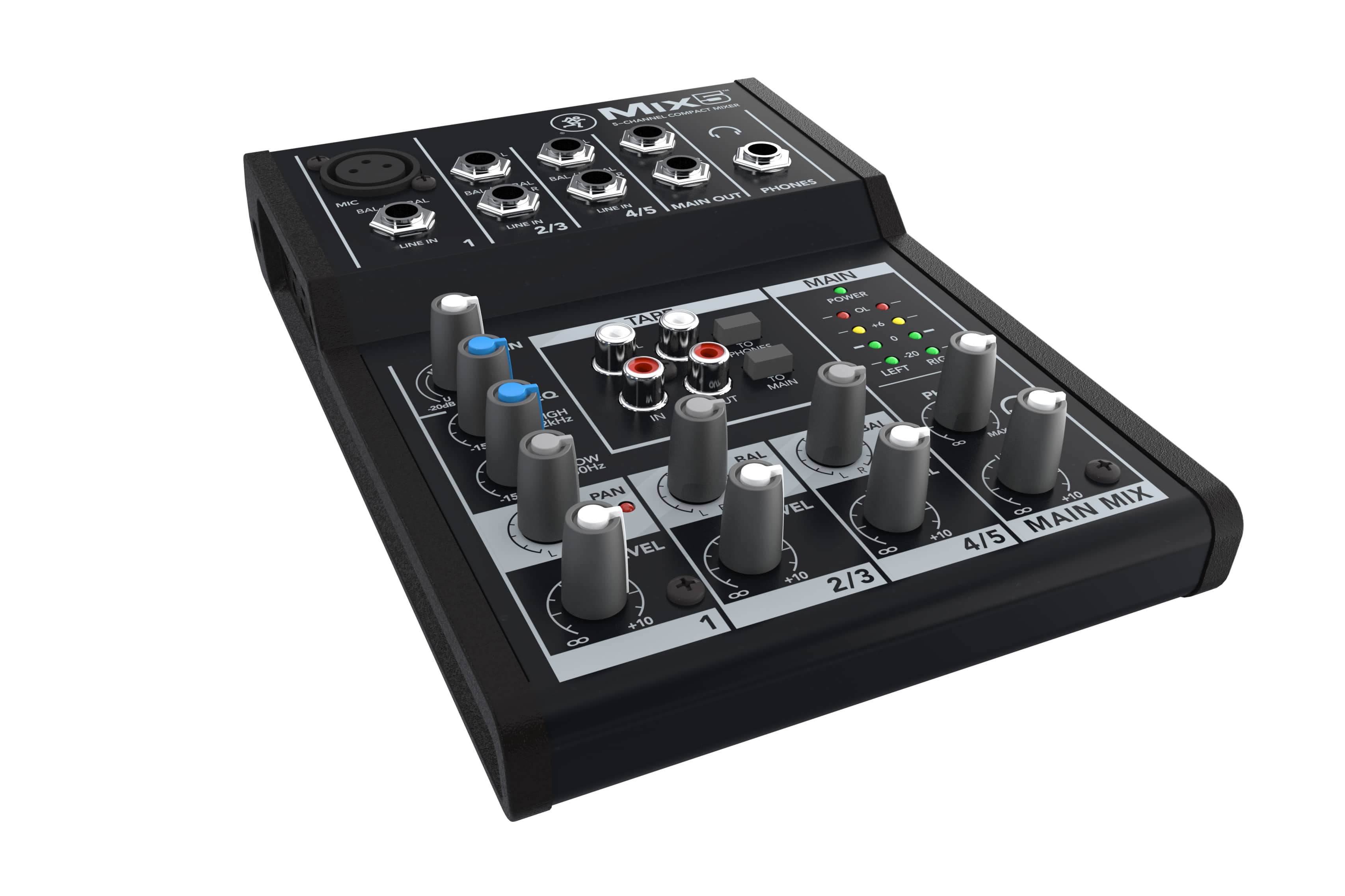 Left. Mackie - Mix5 Compact Mixer - Black.