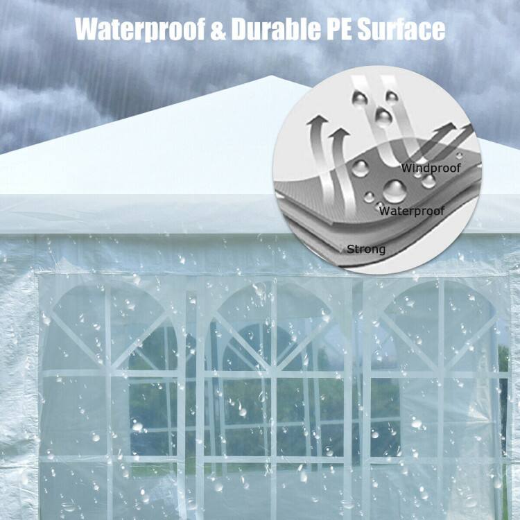 Waterproof & Durable PE Surface  
Windproof  
Waterproof  
Strong