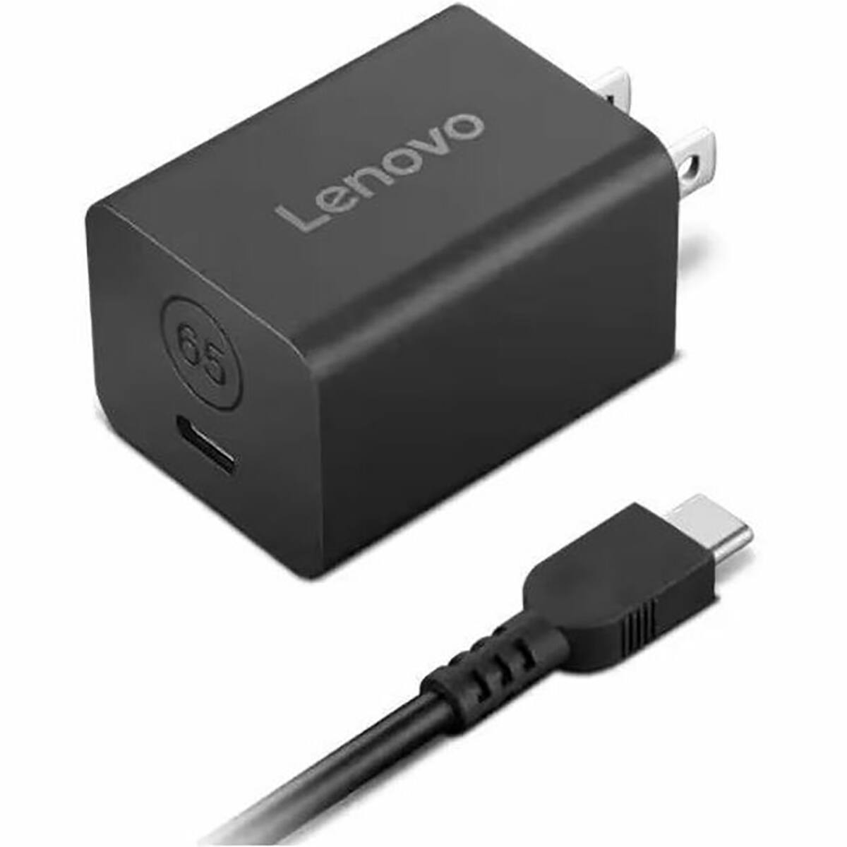Alt View 1. Lenovo - Lenovo Nano 65W USB-C GaN Power Adapter, Black - Black.