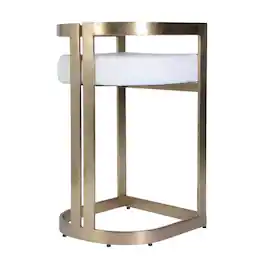 Butler Specialty - Clarence Faux Leather 23" Dining Stool - White