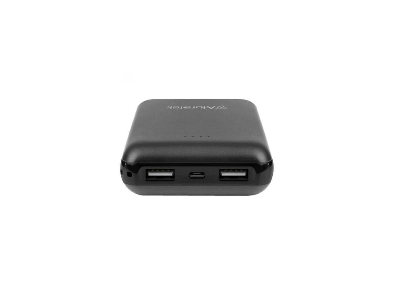 Alt View 2. Aluratek - 10000MAH DUAL USB POWERBANK - Black.