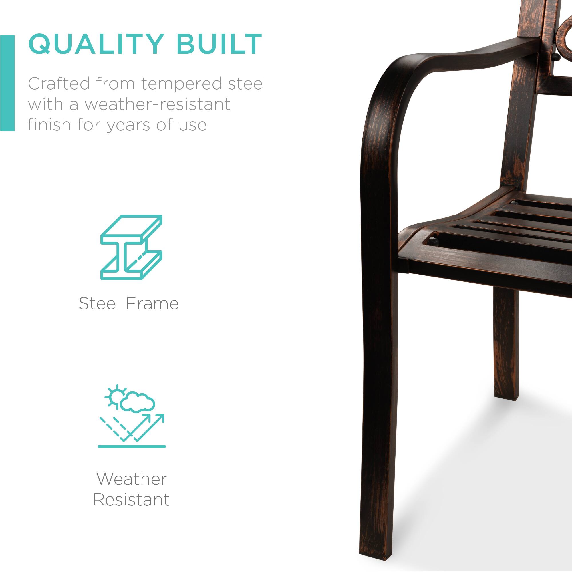 QUALITY BUILT  
Crafted from tempered steel with a weather-resistant finish for years of use  

Steel Frame  
Weather Resistant
