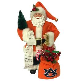 Santa's Workshop - Auburn Tigers 12'' Santa - Orange