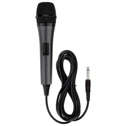 Front. Karaoke USA - KARAOKE USA M187 PROFESSIONAL DYNAMIC MICROPHONE WITH CORD.