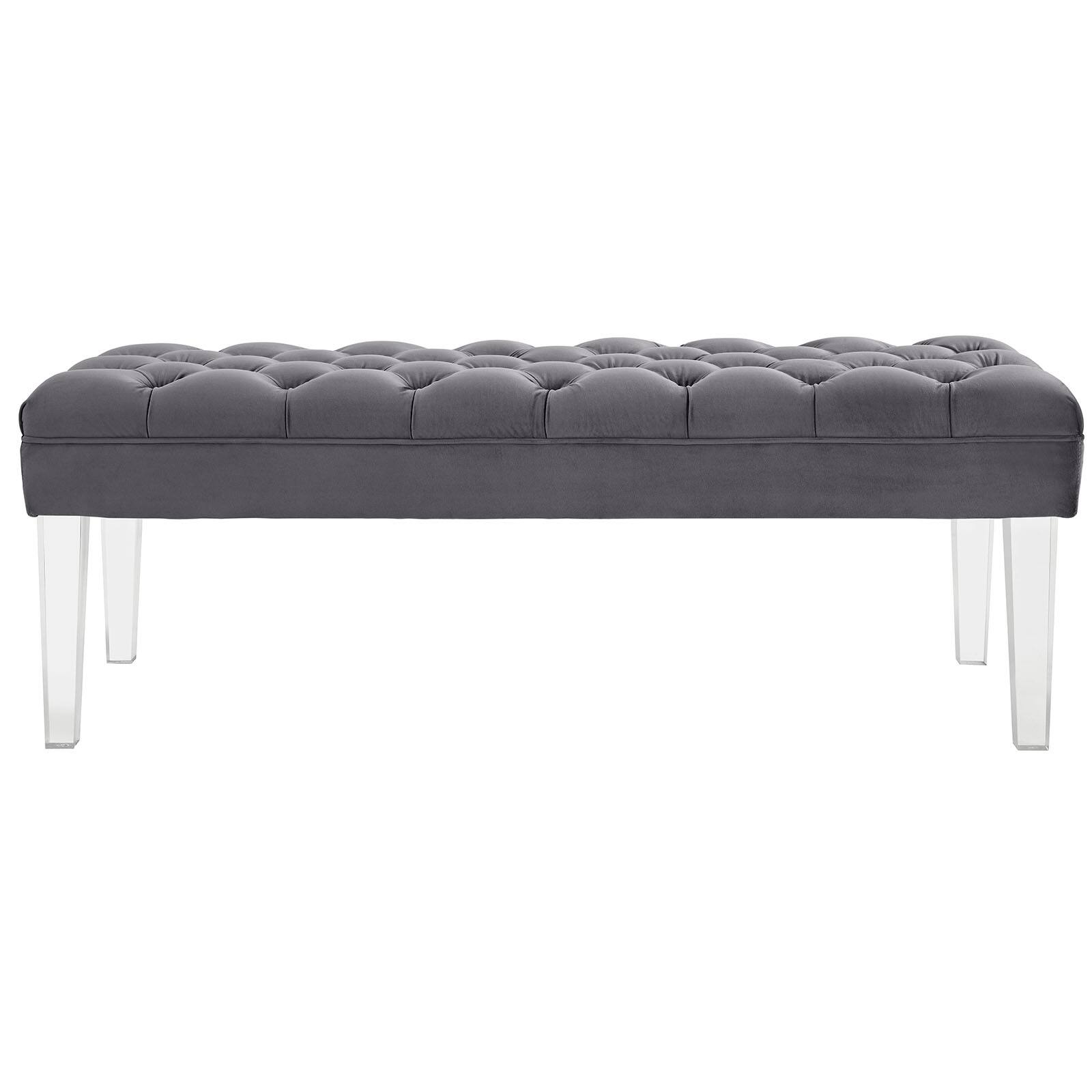 Alt View 1. Modway - Valet Performance Velvet Bench by Modway - Gray.