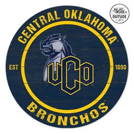 Jardine - Central Oklahoma Bronchos 20" x 20" Indoor/Outdoor Circle Sign - Navy