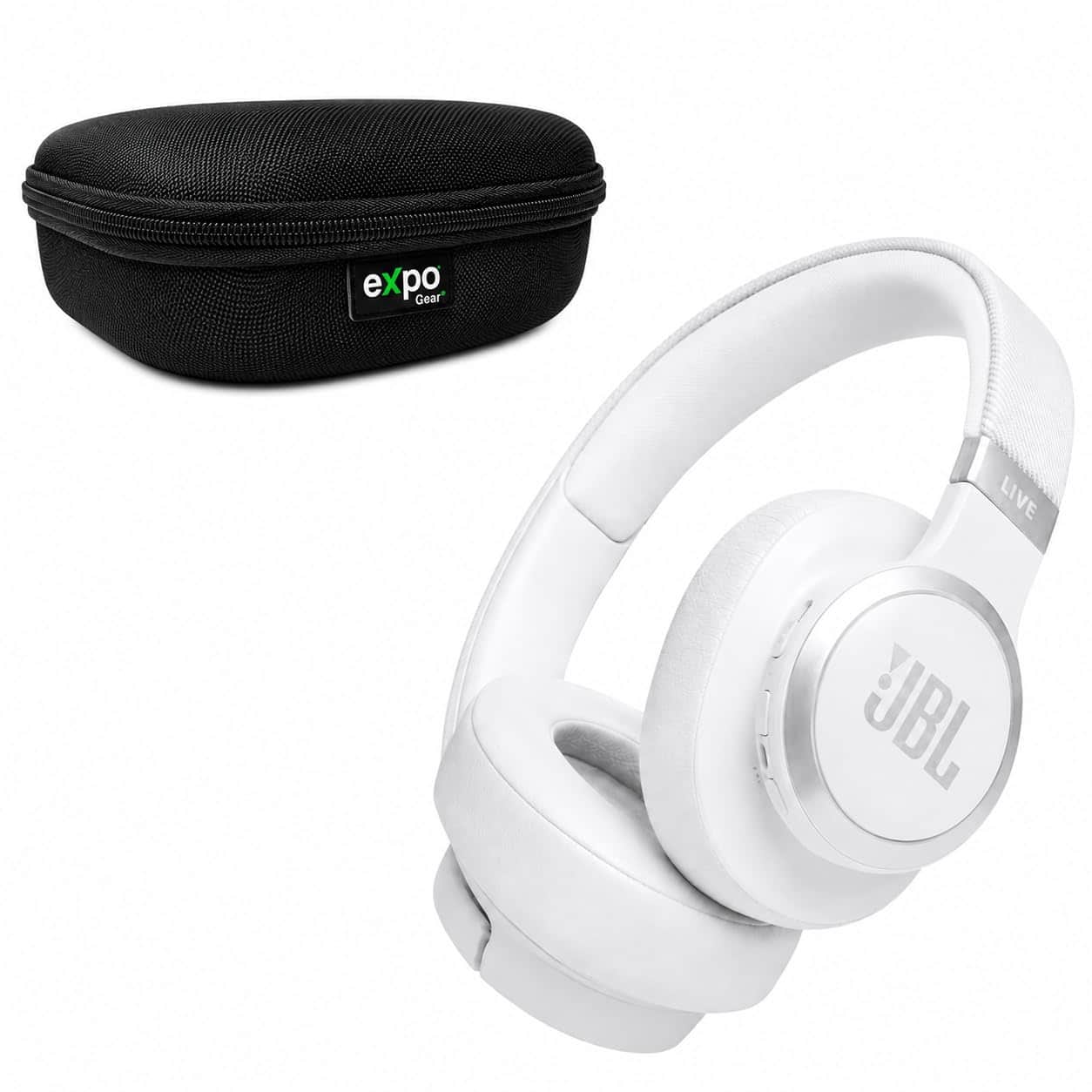 JBL - Live 770NC Noise Cancelling Headphones with Case - White