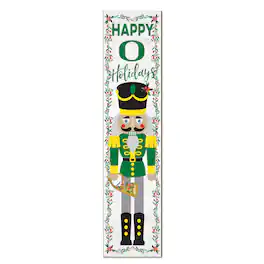 Jardine - Oregon Ducks 11" x 46" Nutcracker Holiday Leaner Sign - White
