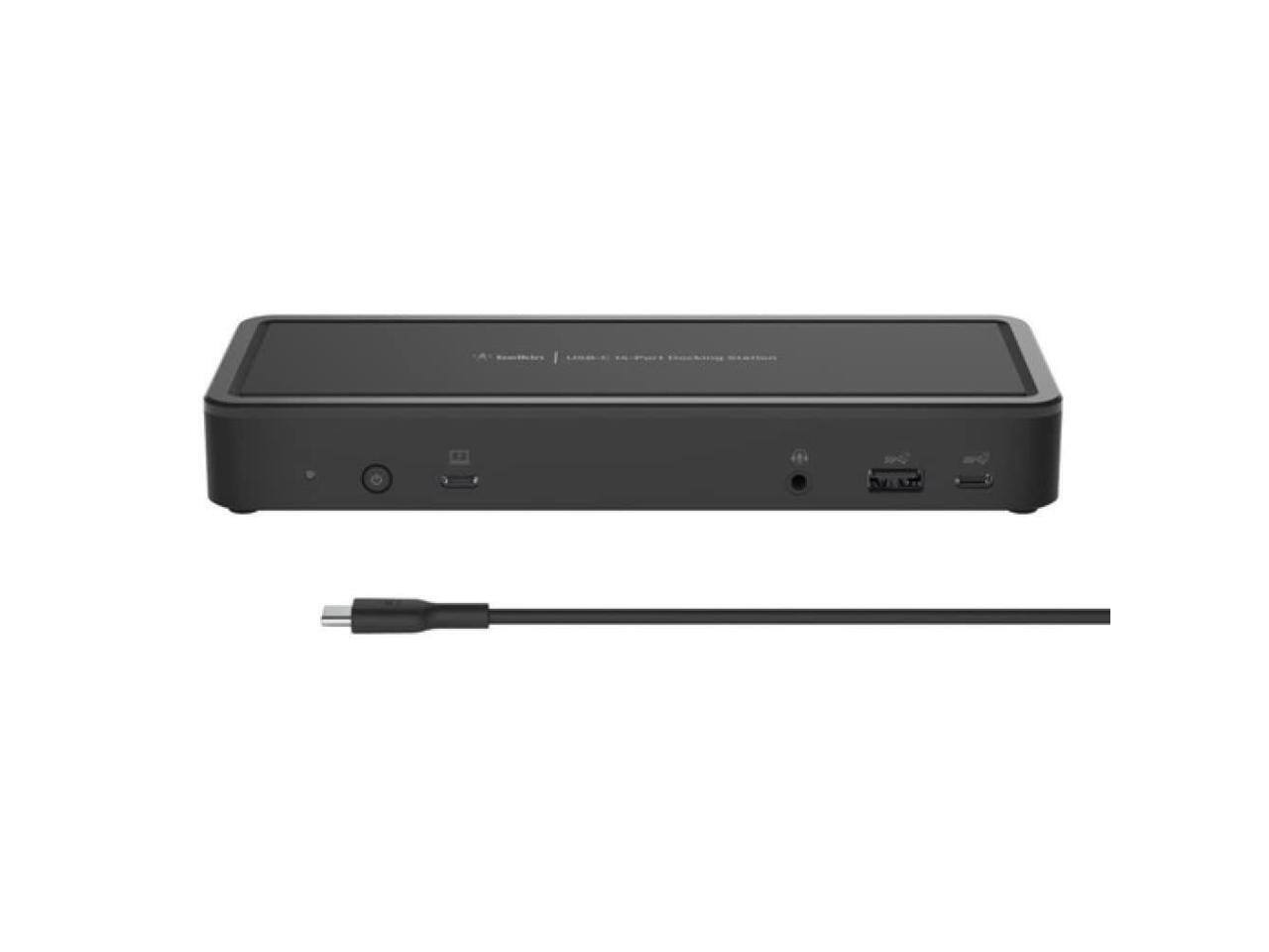 Alt View 2. Belkin - Belkin Universal USB-C Triple Display Laptop Docking Station 85W INC003TTBK - Black.