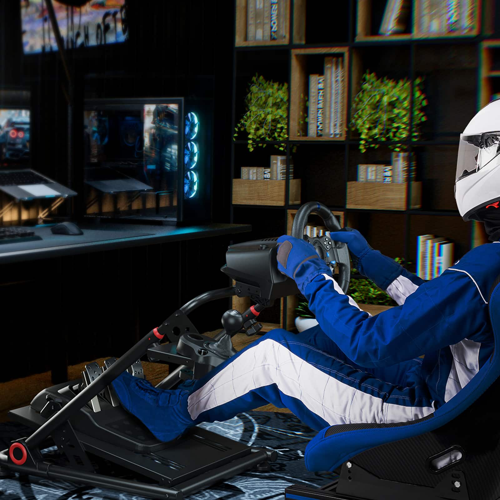 Alt View 22. ACGAM - Folding Racing Steering Wheel Stand, Gear Shifter Mount for Logitech G25 G27 G29 G920 G923/Thrustmaster T500RS TX F458 - Black.