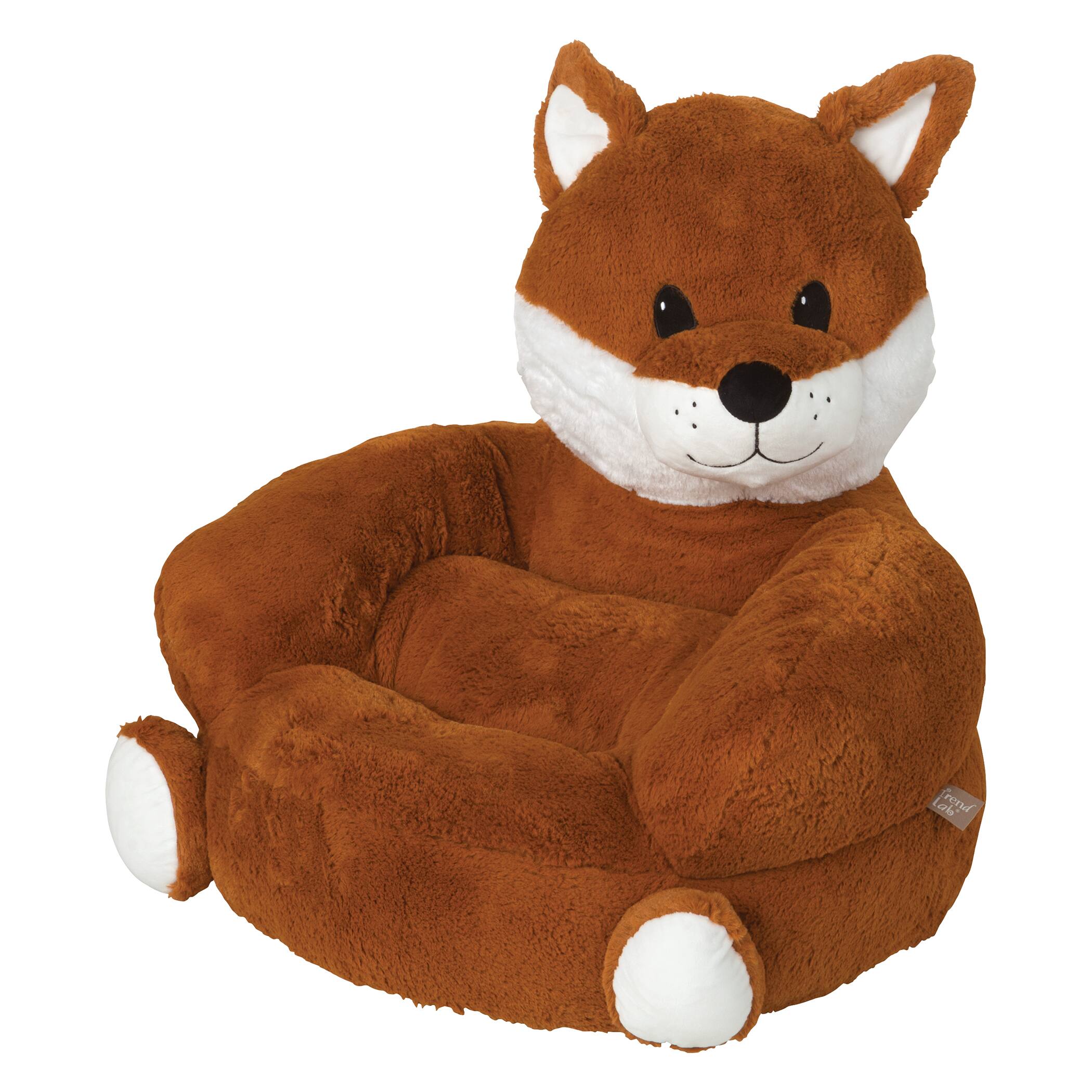 Front. Trend Lab - Toddler Plush Fox Character Chair - Orange.