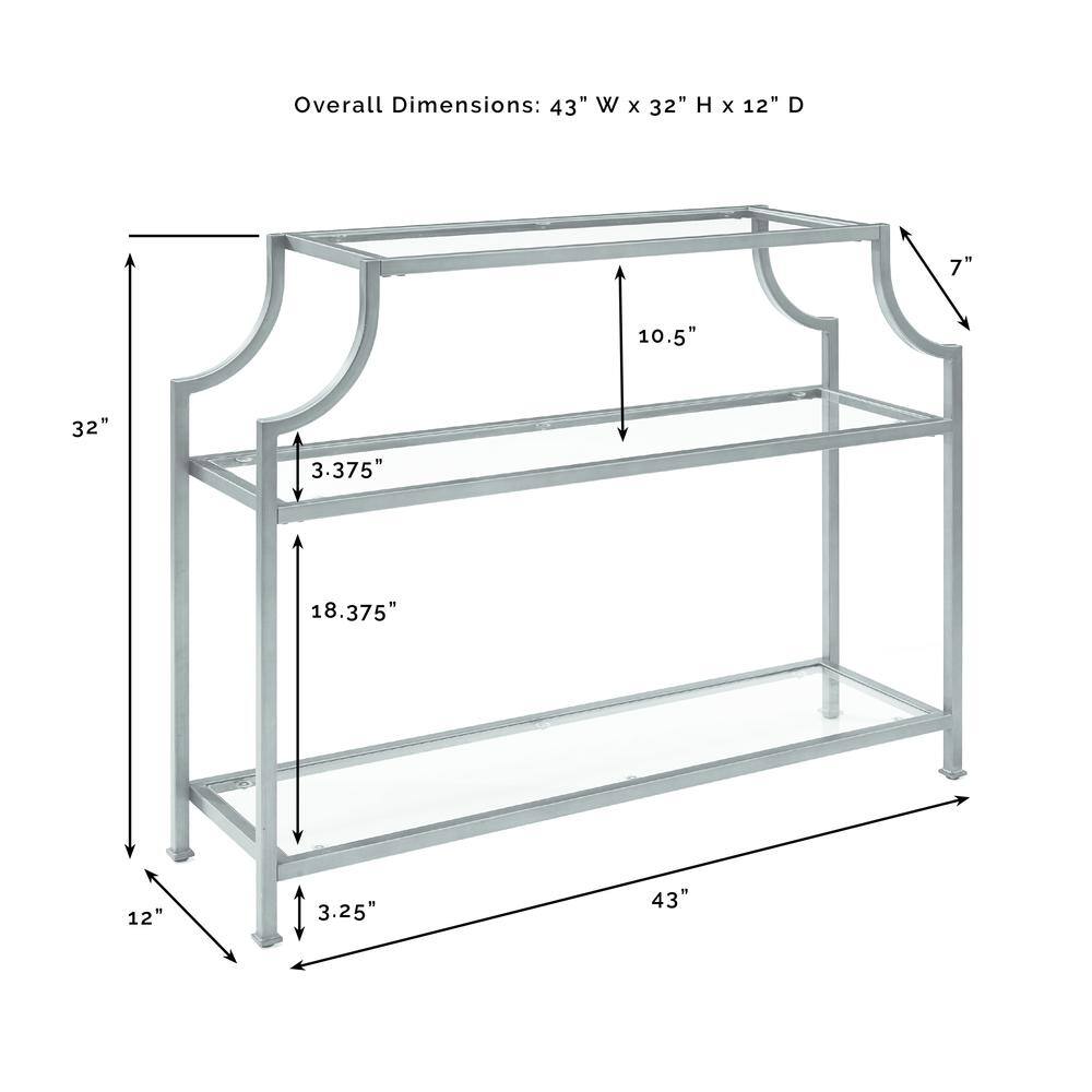 Overall Dimensions: 43" W x 32" H x 12" D

- 7"
- 10.5"
- 32"
- 3.375"
- 18.375"
- 12"
- 3.25"
- 43"