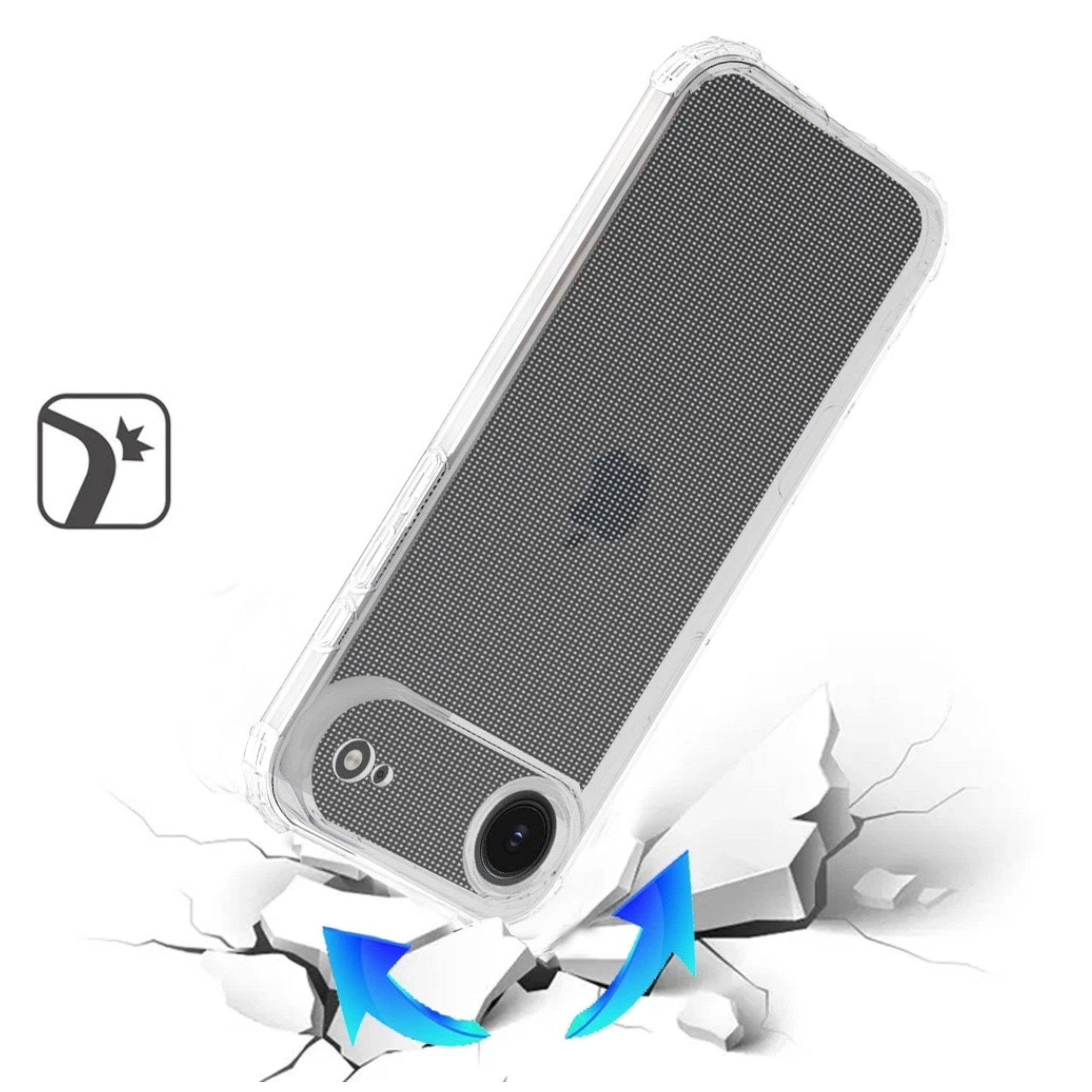 Angle. Kitcheniva - Shockproof Corner Protection Phone Cover With Tempered Glass For iPhone Air - Clear.