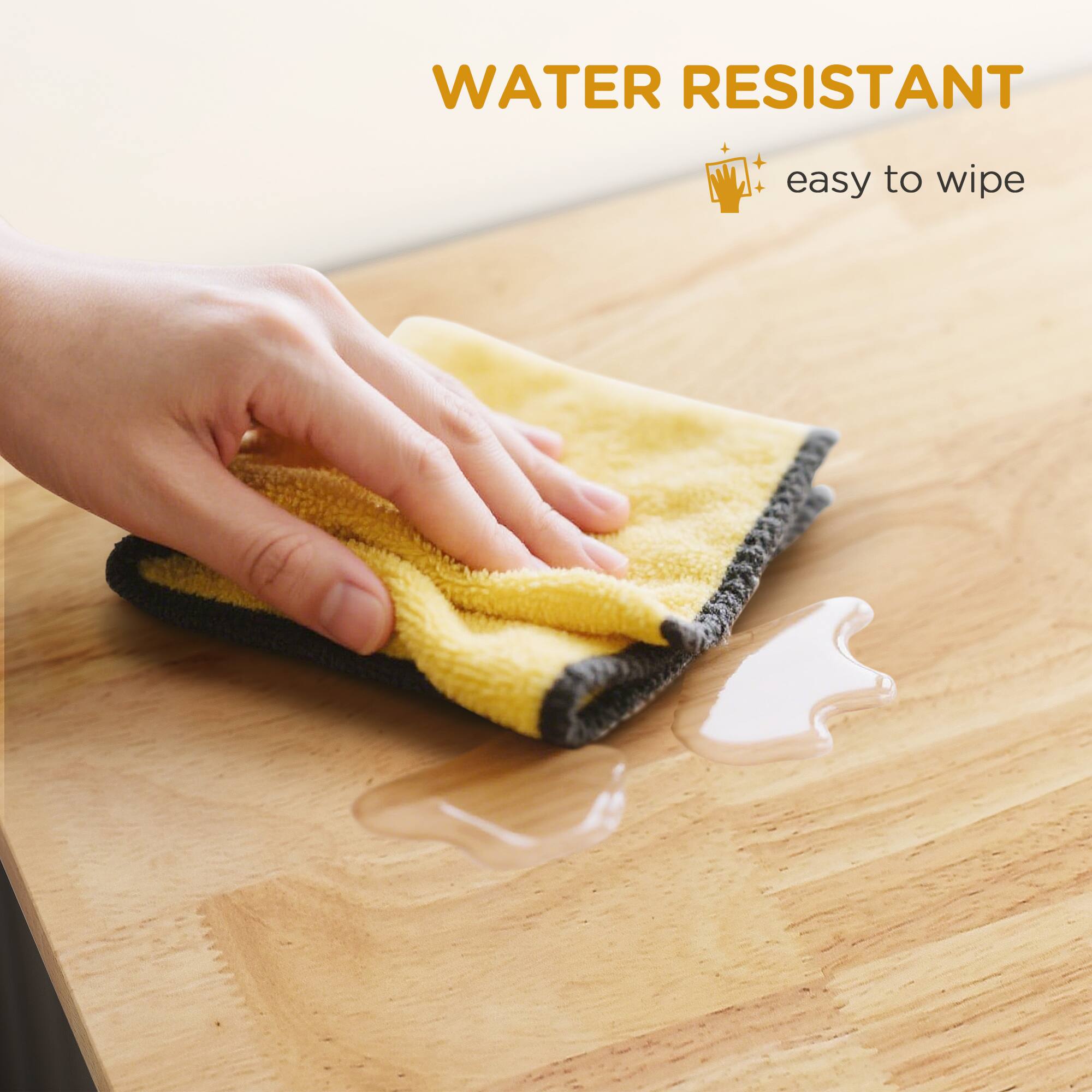 WATER RESISTANT easy to wipe