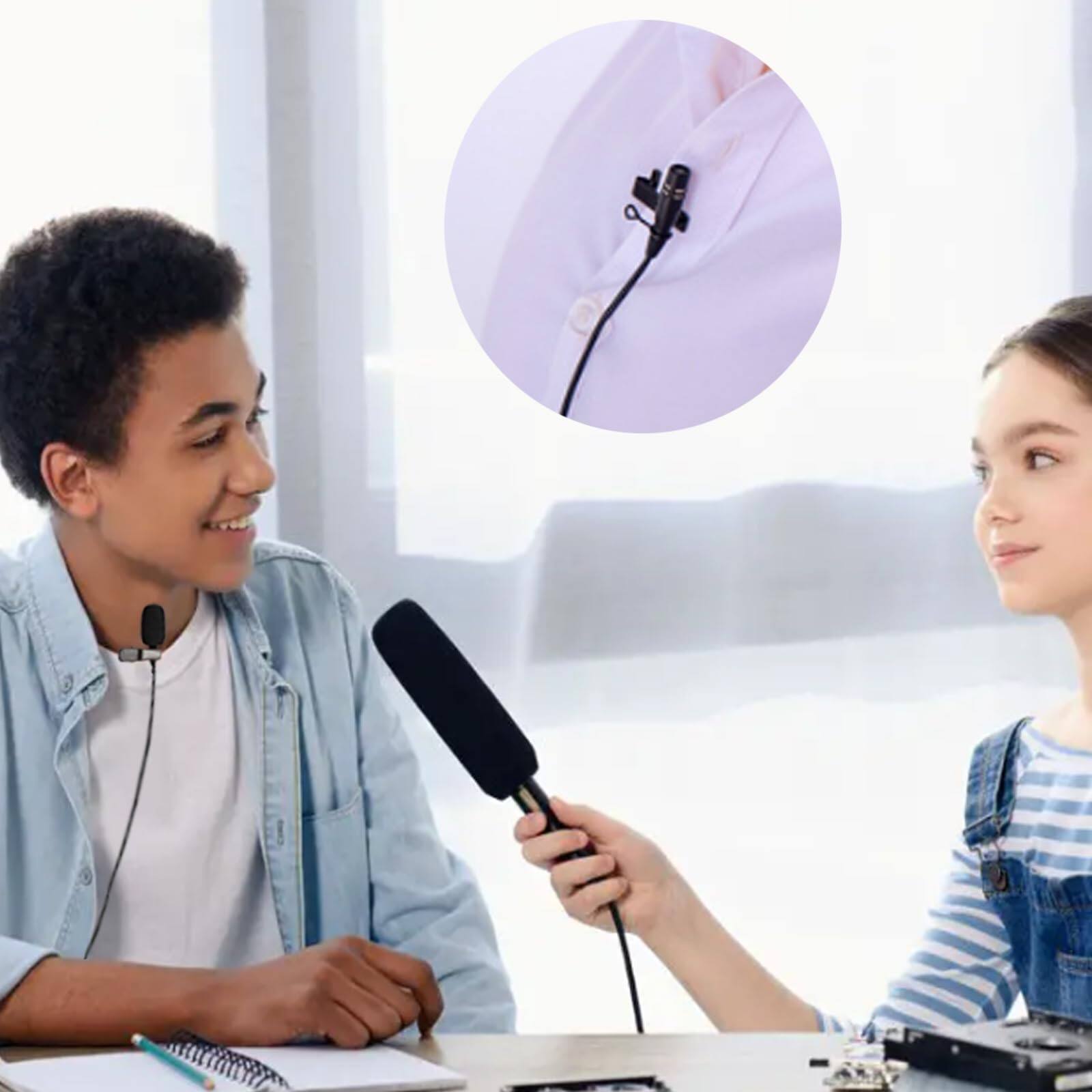 Back. METALTON - Lavalier Lapel Microphone Unidirectional Condenser Super Cardioid Mic Compatible With Audio technica - Hirose 4 Pin Plug Compatible with Audio-Technica.