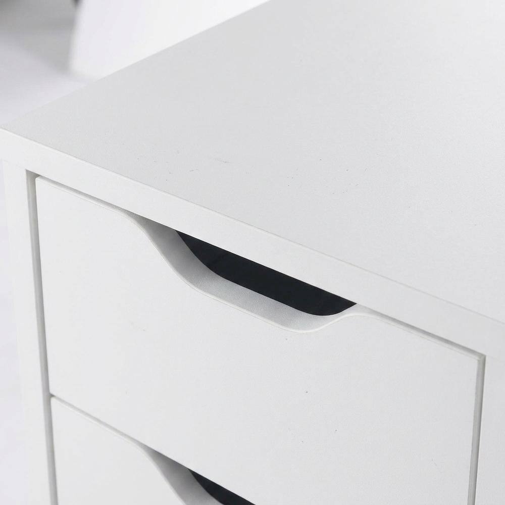 Alt View 2. FurniFact - Composite Wood Storage Cabinet with Doors for Kitchen and Office - White.