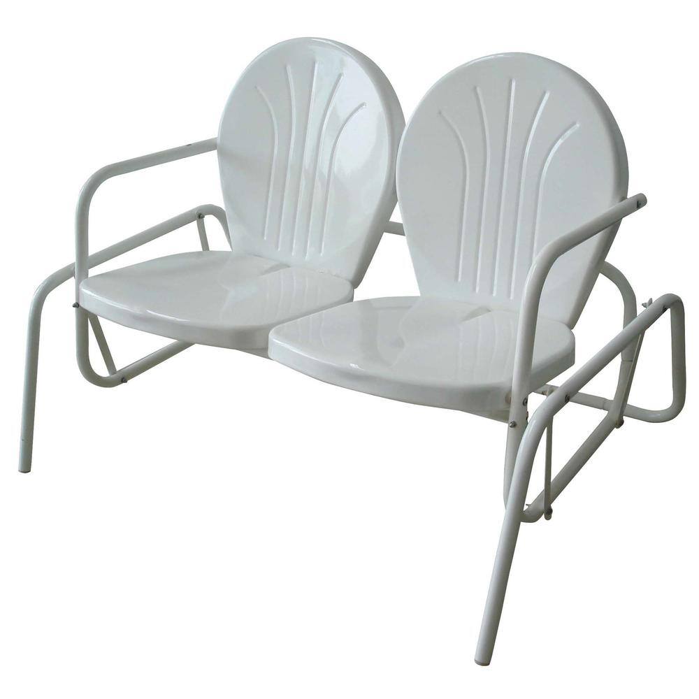 Front. AmeriHome - Double Seat Glider Chair - Multicolor.