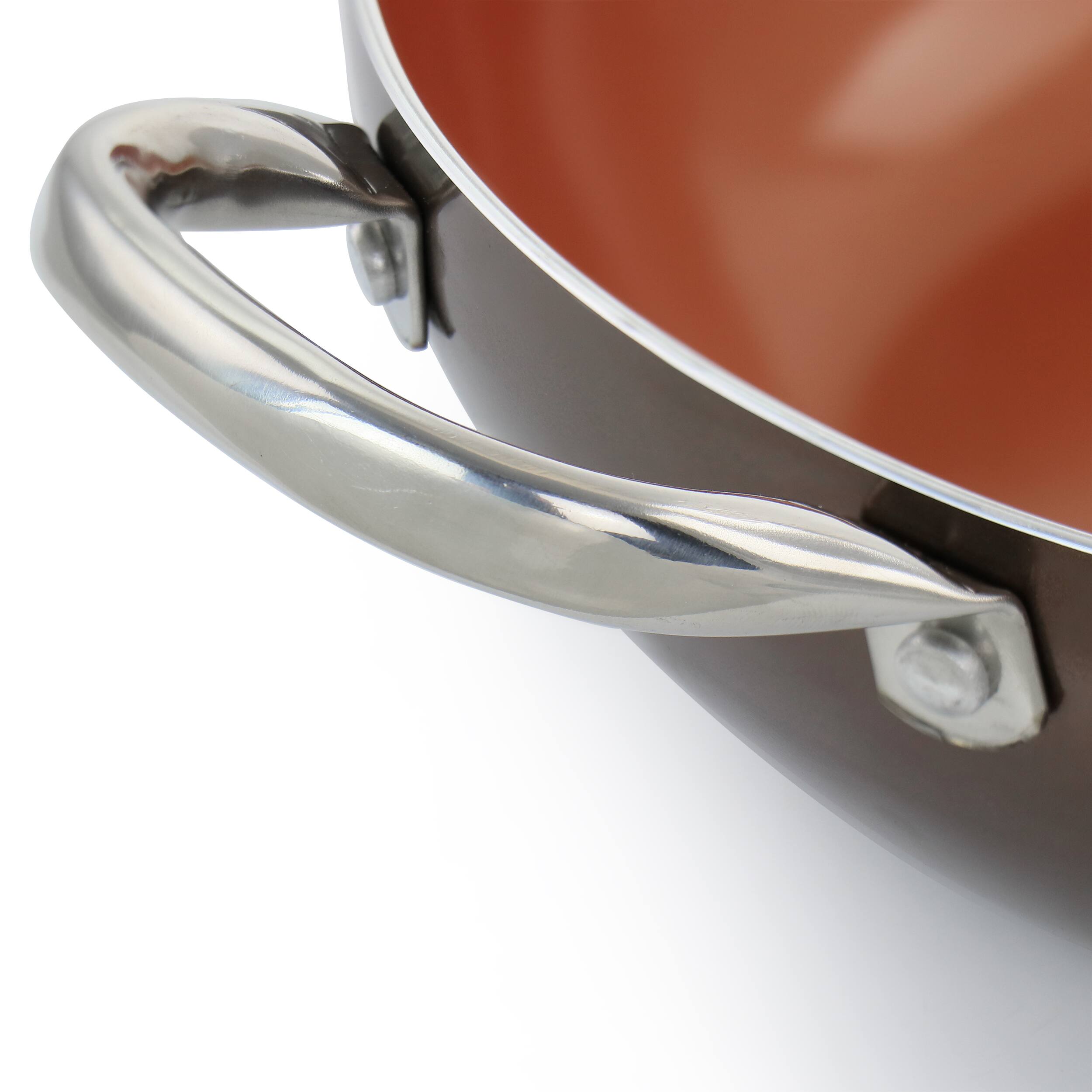 Alt View 4. Gibson - Copper Pan Cooking Excellence 3.5 Quart Aluminum Nonstick Saute Pan in Copper - Copper.