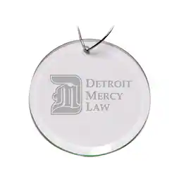 Jardine - Detroit Mercy Titans Law 3'' Round Glass Ornament - Multicolor