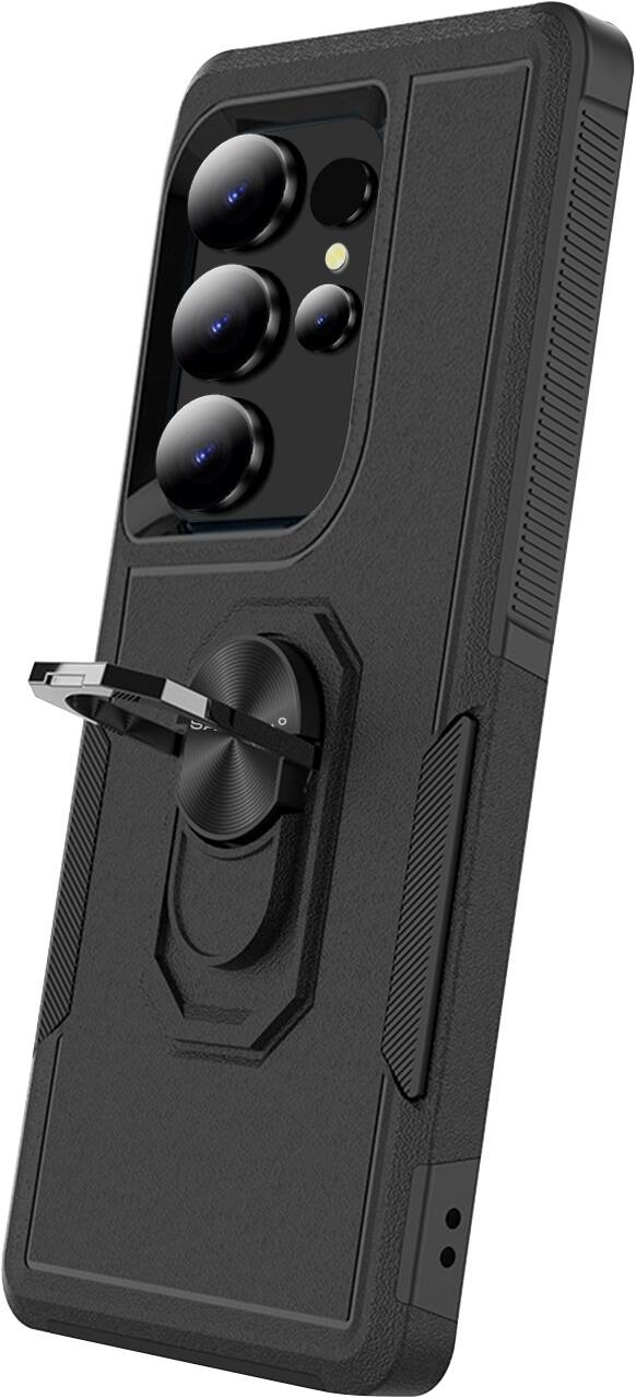 Left. SaharaCase - Raider Series Heavy Duty Case for Samsung Galaxy S25 Ultra - Scorpion Black.