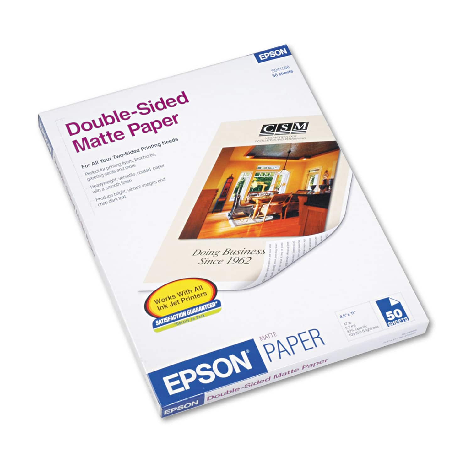 EPSON エンハスドマットペーパー Epson Presentation Matte Inkjet Paper - 102gsm 13x19/100 Sheets