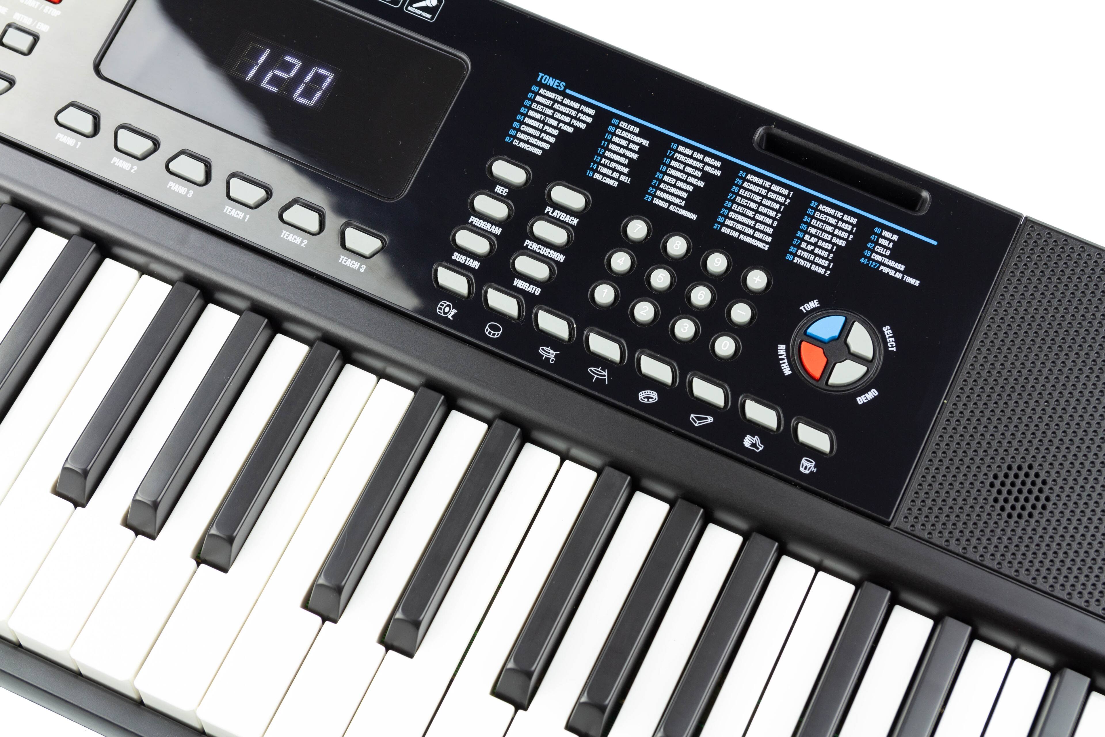 - Y STOP WTRD BD PIANO 1 PIANO 2 PIANO 3 120 TEACH 1 TEACH 2 TEACH 3 - TONES R 81 - ACOUSTIC GICTHN SAND DE - NWY ACOUNTE -AD PANS PHAND - -S FO PNE LMA a - PNE PUND - 8 PANE 18 GLOCKENSPEL CLAVICHORO " - - 18 12 VRAPHONE 17 - BR 12 KYLOPHONE MARA 18 BOCK PERCUSSIVE OAN 18 18 19 TRILAR A 21 CHURCH ORGAN ORGAN N DULOER MELL 21 METD ONGAN P ACOUNTIC REC 17 ACCOMDON ORGAN 26 ACTETIC GRTAN 77 ILECTINIG -A -  E TANEO 28 BLICTRNG GORTAN 1 =7 PLAYBACK ACCOMDON P8 BLETNC GUTAN 1 23 ELECTRIC ACOUETIE PROGRAM as OVERDMUVE -TAN a a BASS 7 31 GARSAN INSTORITION -TAR 30 ELECTRIG BARS 1 - GRTAN - SLAP PRETLESS BARS  81 IOUI B HARMONICS 37 SLAP BASS BASE 12 VIOLA PERCUSSION a 1 CH2S 23 SYNTH BARS  53 SUSTAIN 4 9 SYNTH BARS BARE 1 - 127 CONTRABARS 5  PSPIAR VIBRATO TORES 1 6 2 TONE 3 SELECT RHYTHM DEMO