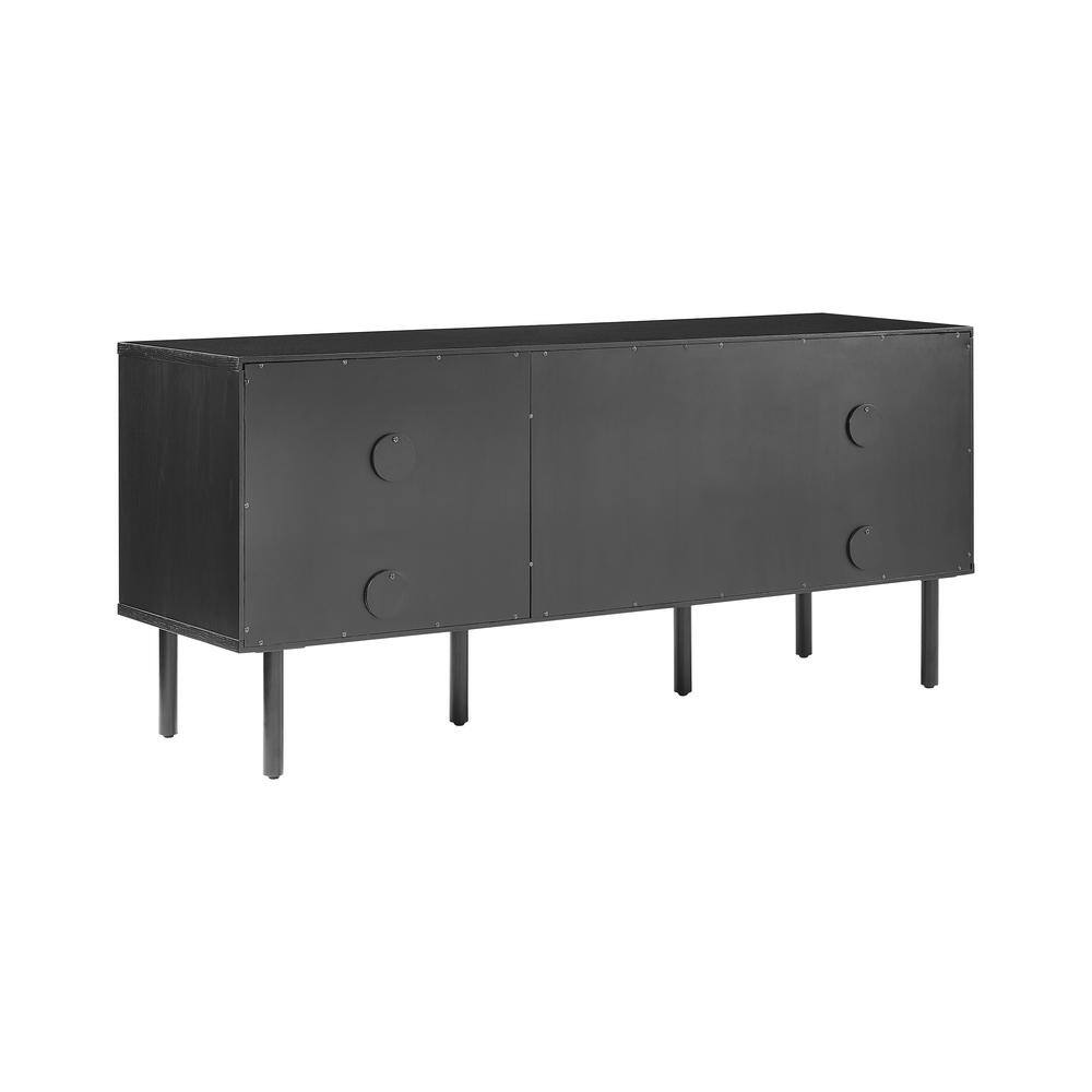 Back. Crosley Furniture - Brody Record Storage Sideboard - Black.