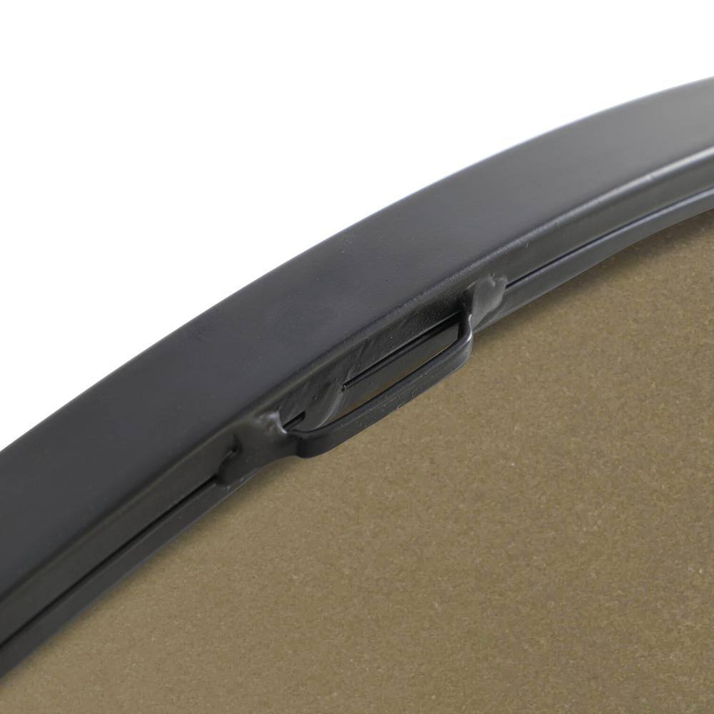 Alt View 4. Elegant Decor - Metal frame Round Mirror 24 inch Black finish - Black.