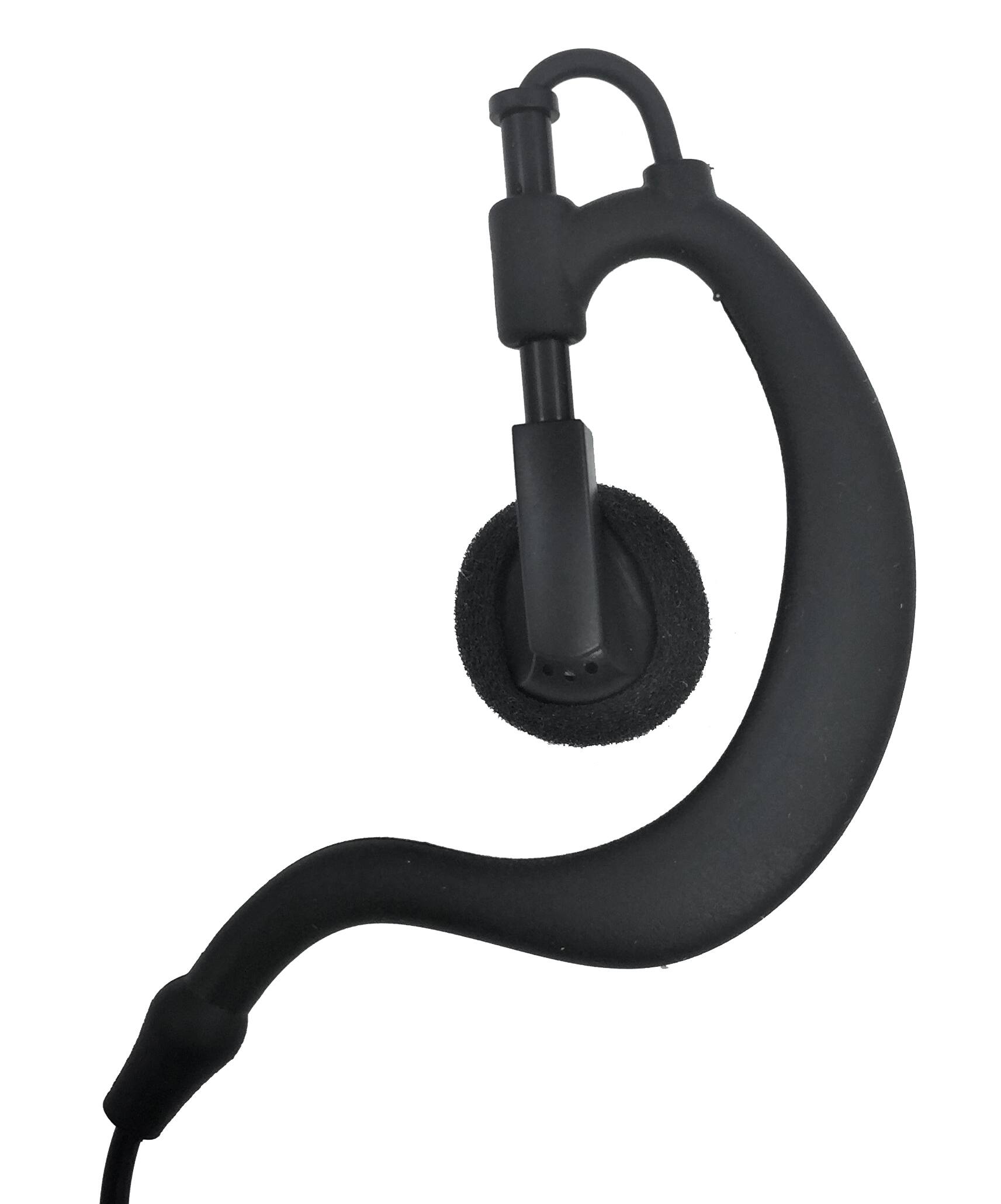 Left. ProMaxPower - Earhook Earpiece with PTT Mic for Motorola 2-Pin Radios - Black.