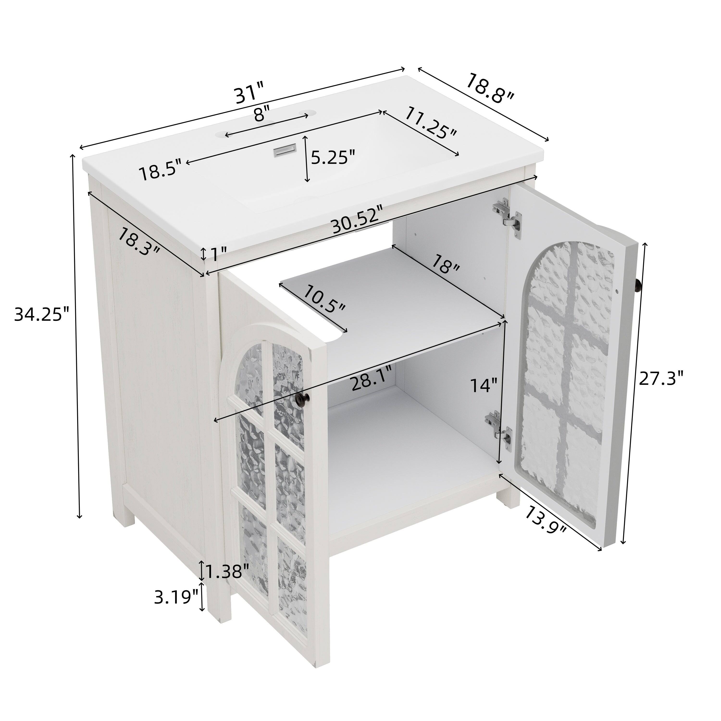 - 34.25"
- 31"
- 8"
- 18.5"
- 18.3"
- 11"
- 18.8"
- 11.25"
- 5.25"
- 30.52"
- 18"
- 10.5"
- 28.1"
- 14"
- 27.3"
- 11.38"
- 3.19"
- 13.9"