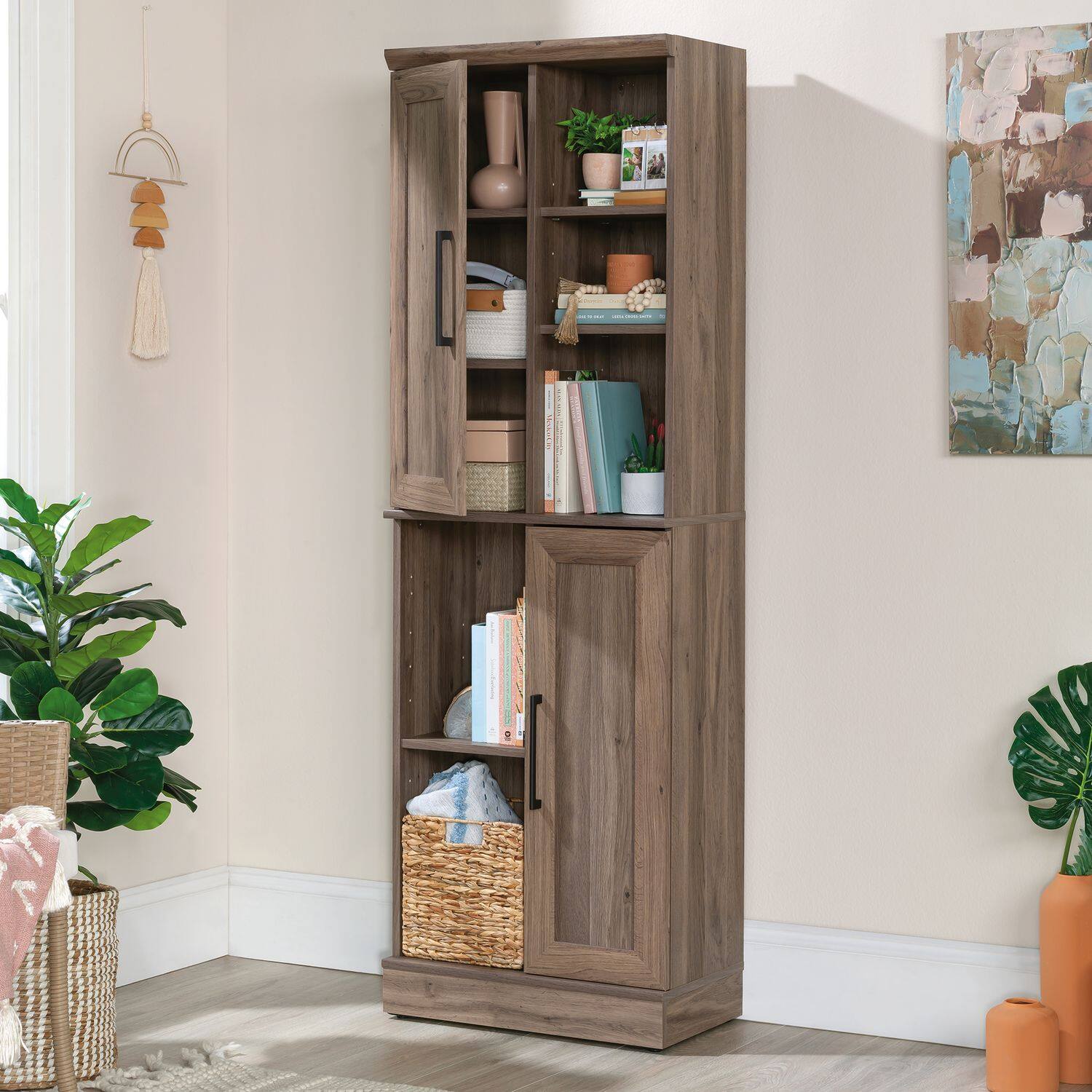 Alt View 3. Sauder - Sauder HomePlus Storage Cabinet Salt Oak finish - Salt Oak.