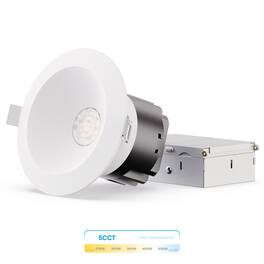 Infibrite - 6 In. Baffle Trim LED Downlight 12W 1200LM 5CCT Selectable Baffle Trim, Wet Rated, Triac Dimmable 24-Pack - White