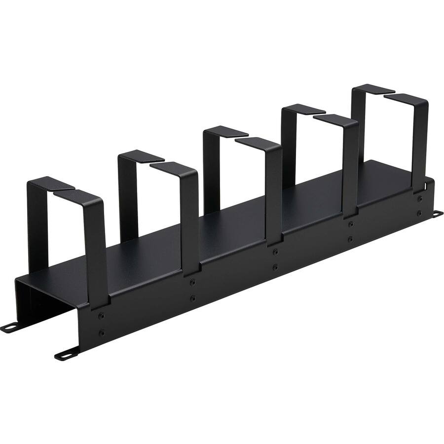 Alt View 3. Tripp Lite - Eaton Tripp Lite Series Horizontal Cable Manager - Metal Rings, Black, 2U - Horizontal Cable Manager - Black - 2U Rack - Black.