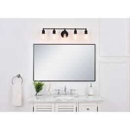 Living District - Serif 5 light Wall Sconce - Black