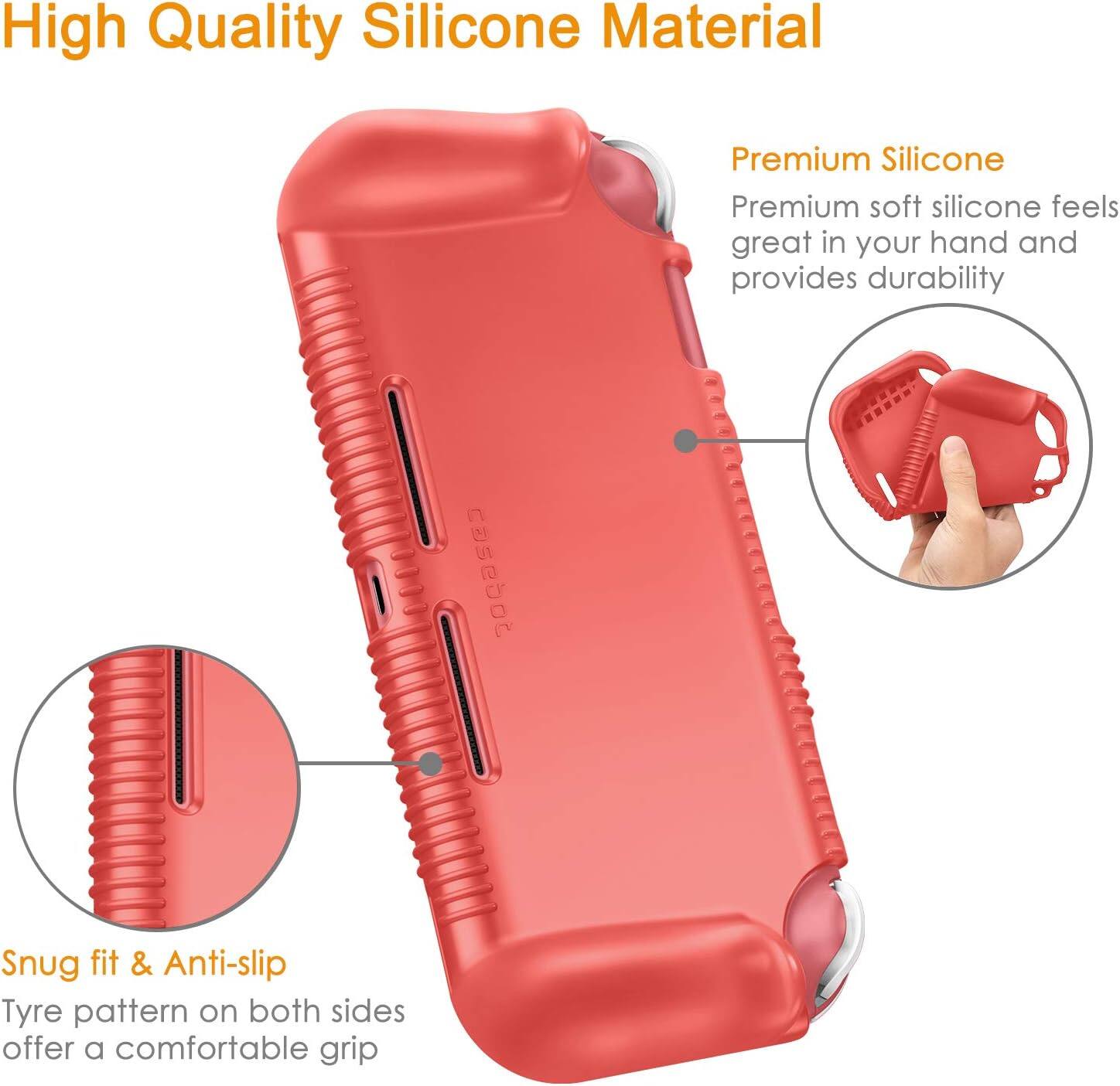 High Quality Silicone Material

Premium Silicone
Premium soft silicone feels great in your hand and provides durability

Snug fit & Anti-slip
Tyre pattern on both sides offer a comfortable grip