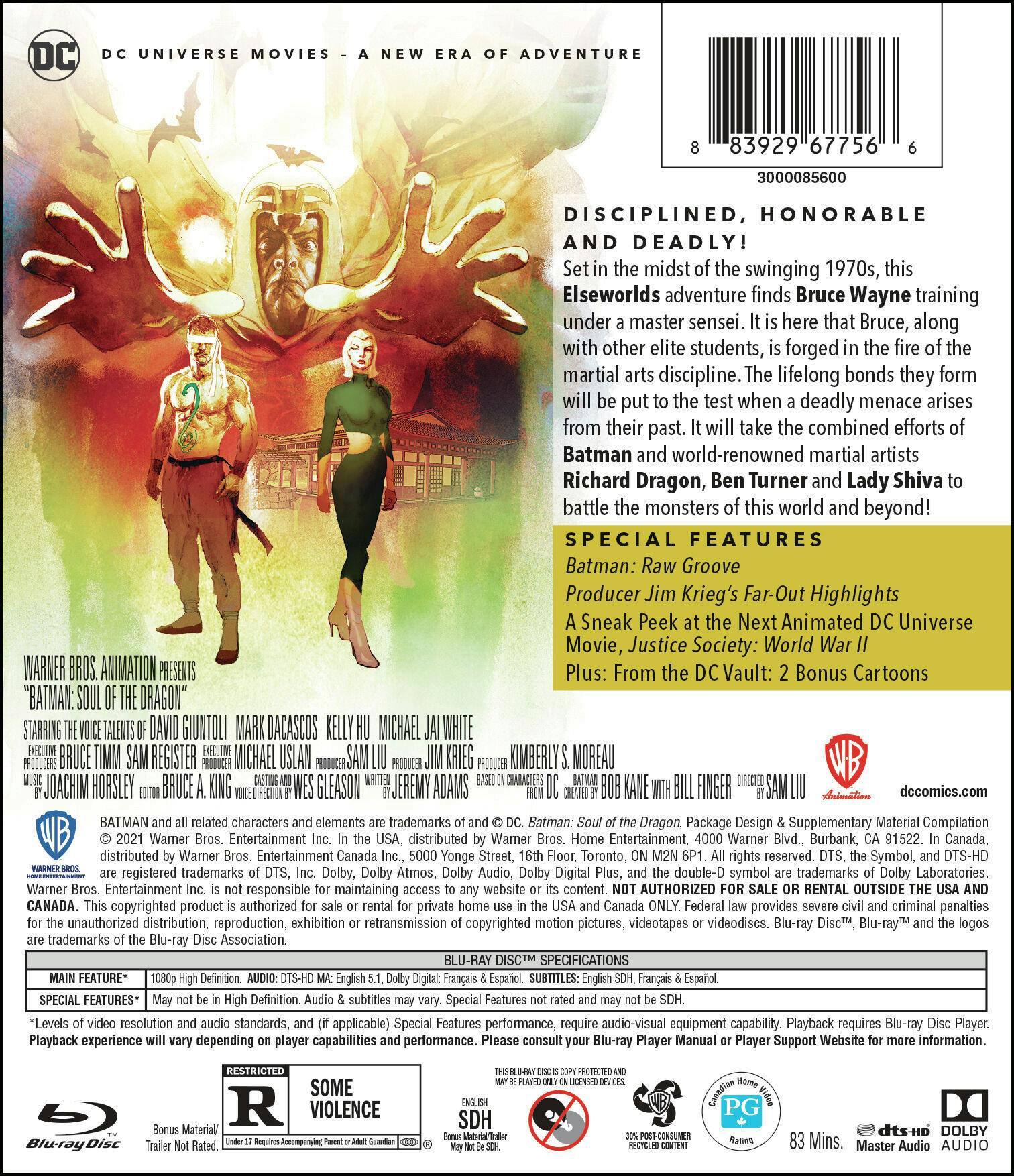 Back. Batman: Soul of the Dragon [Blu-ray].