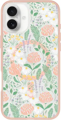 OtterBox - iPhone 16 Plus Symmetry Series Case with MagSafe - Peachy Bloom