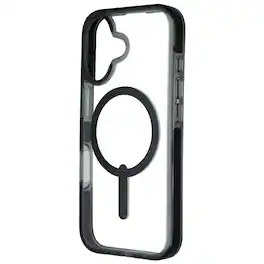 ZAGG - Santa Cruz Snap Case for MagSafe for Apple iPhone 16 - Clear / - Black