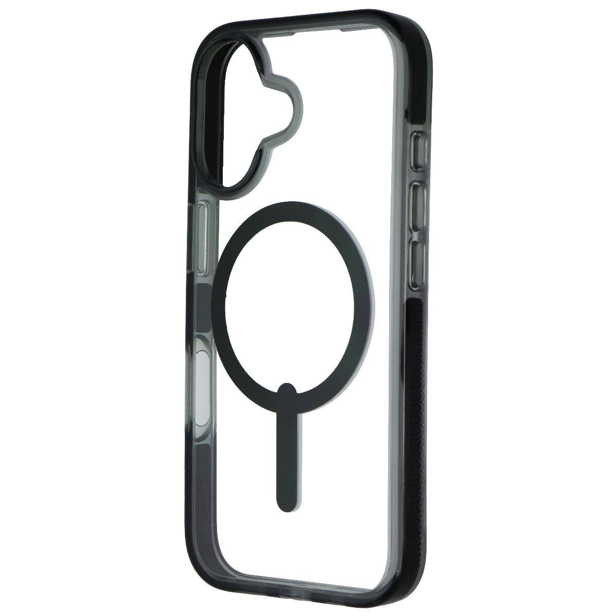 ZAGG - Santa Cruz Snap Case for MagSafe for Apple iPhone 16 - Clear / - Black