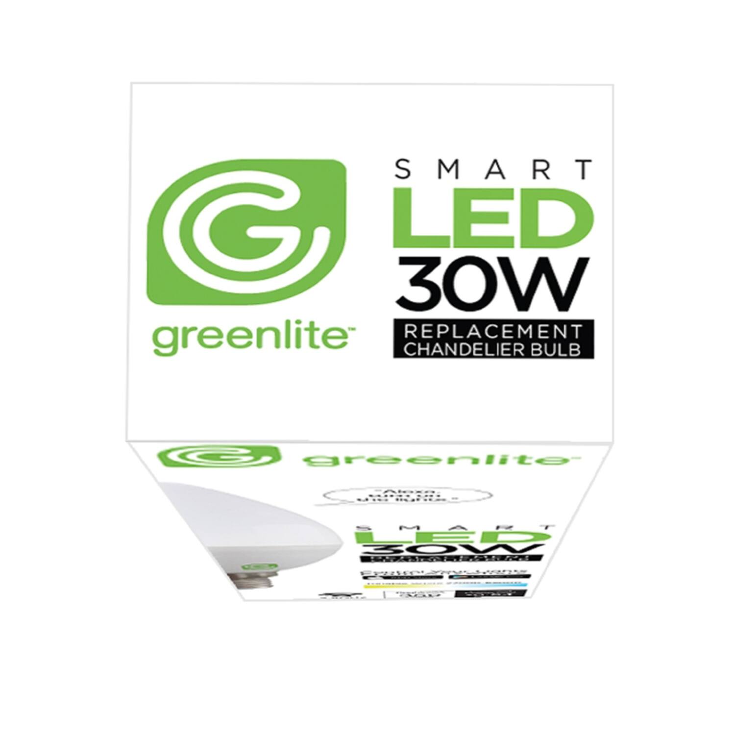 SMART LED 30W REPLACEMENT CHANDELIER BULB

greenlite

Alexa, CHIP UID lights

Eggini
