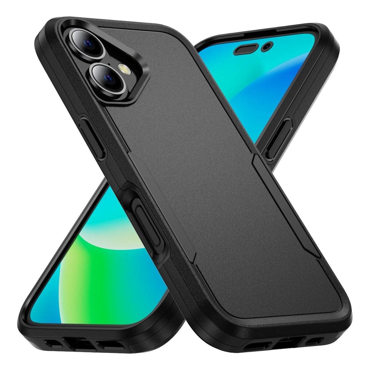Front. Entronix - Entronix iPhone 16 Case - Premium Soft-Touch Dual-Layer Protection Cover - Black.