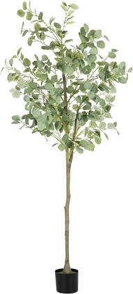 Oumilen - 6FT Tall Fake Potted Tree Silk Faux Eucalyptus Tree with Plastic Nursery Pot, Artificial Plants for Home Office Indoor