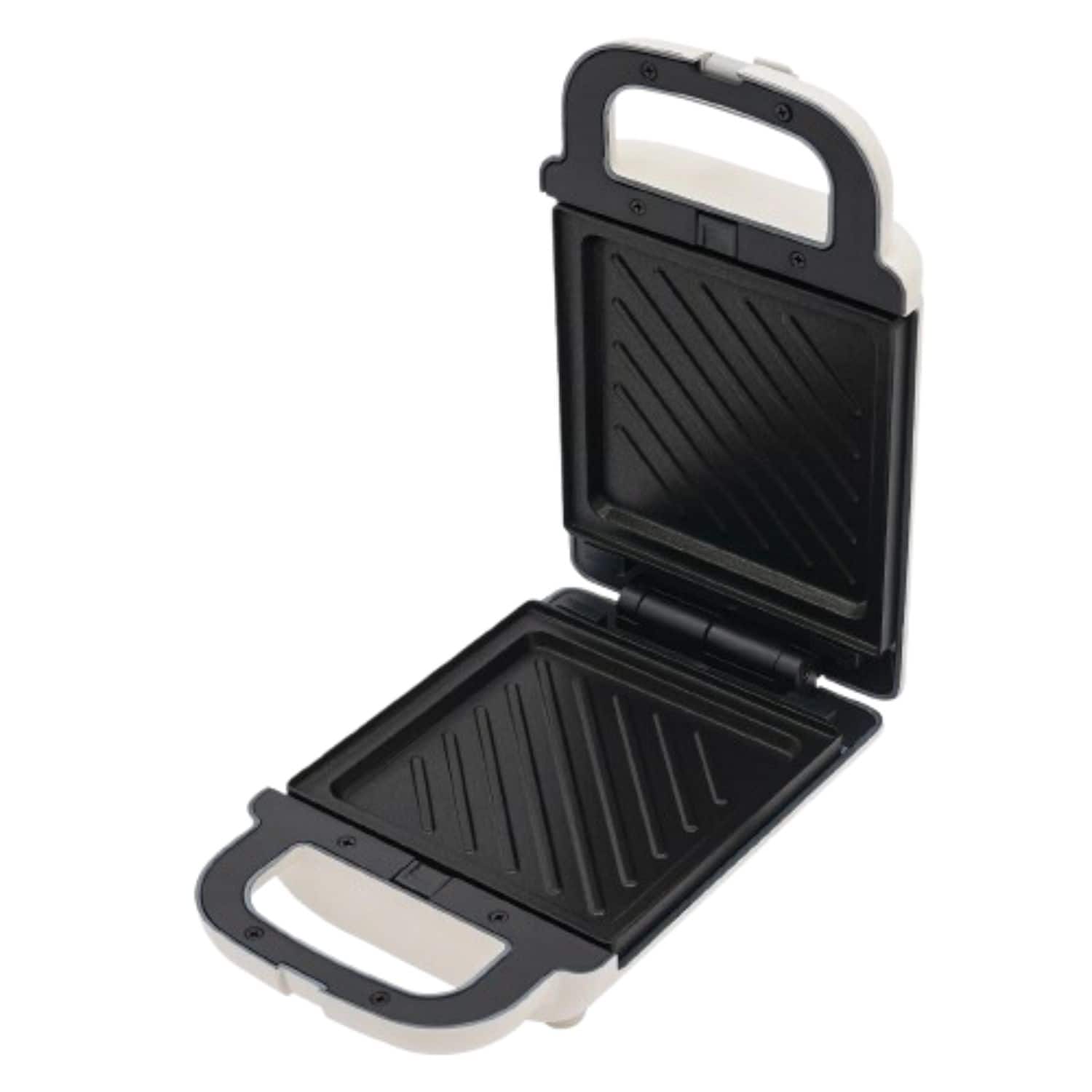 Home Collection - Portable Sandwich Maker Breakfast Machine – Compact Non-Stick Sandwich Press - Black / White