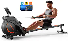 FED Fitness - YOSUDA Magnetic Rowing Machine for Home - Rower Machine Use with Bluetooth, App Supported, Rowing Machine for Tall - Black
