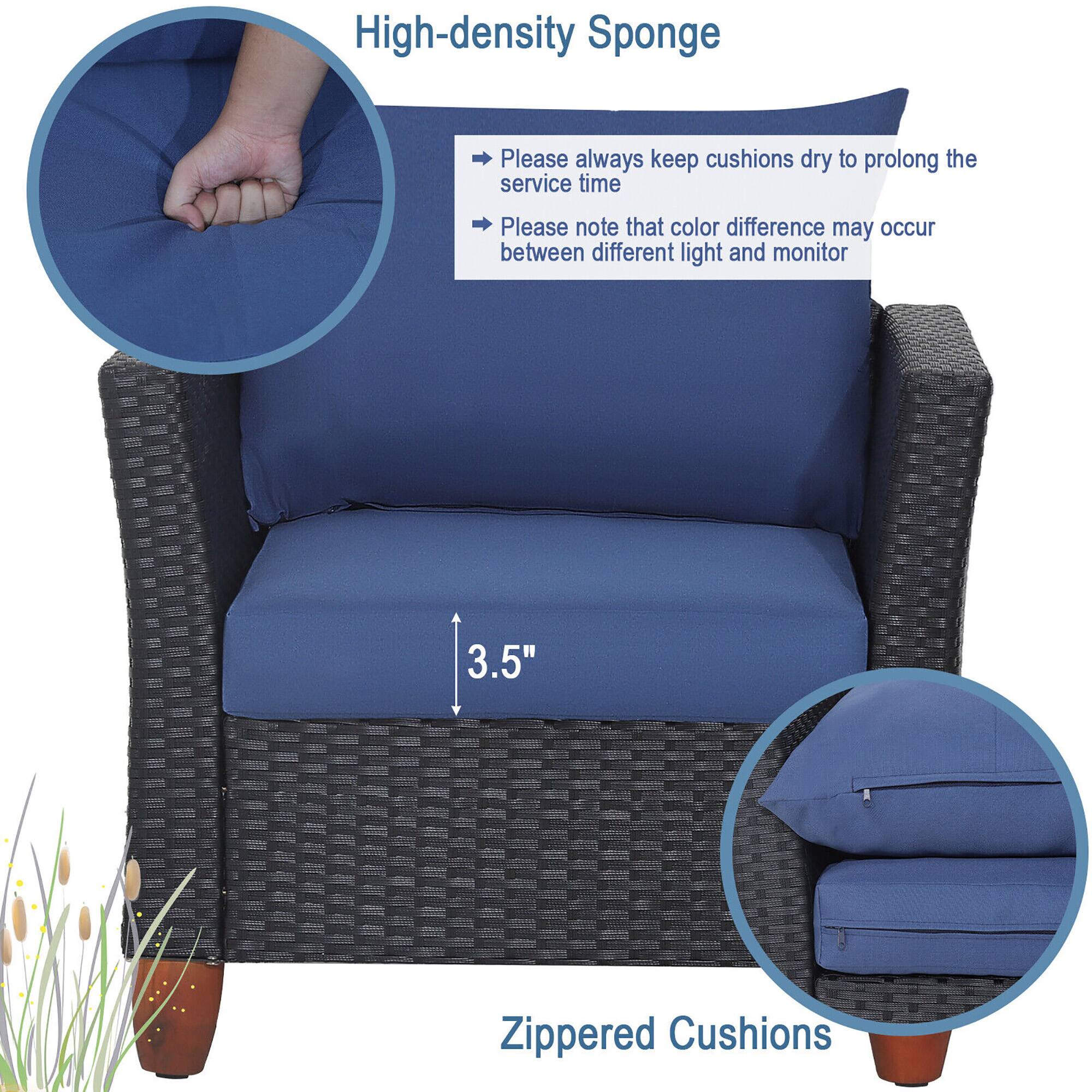 High-density Sponge
Please always keep cushions dry to prolong the service time
Please note that color difference may occur between different light and monitor
3.5"
Zippered Cushions