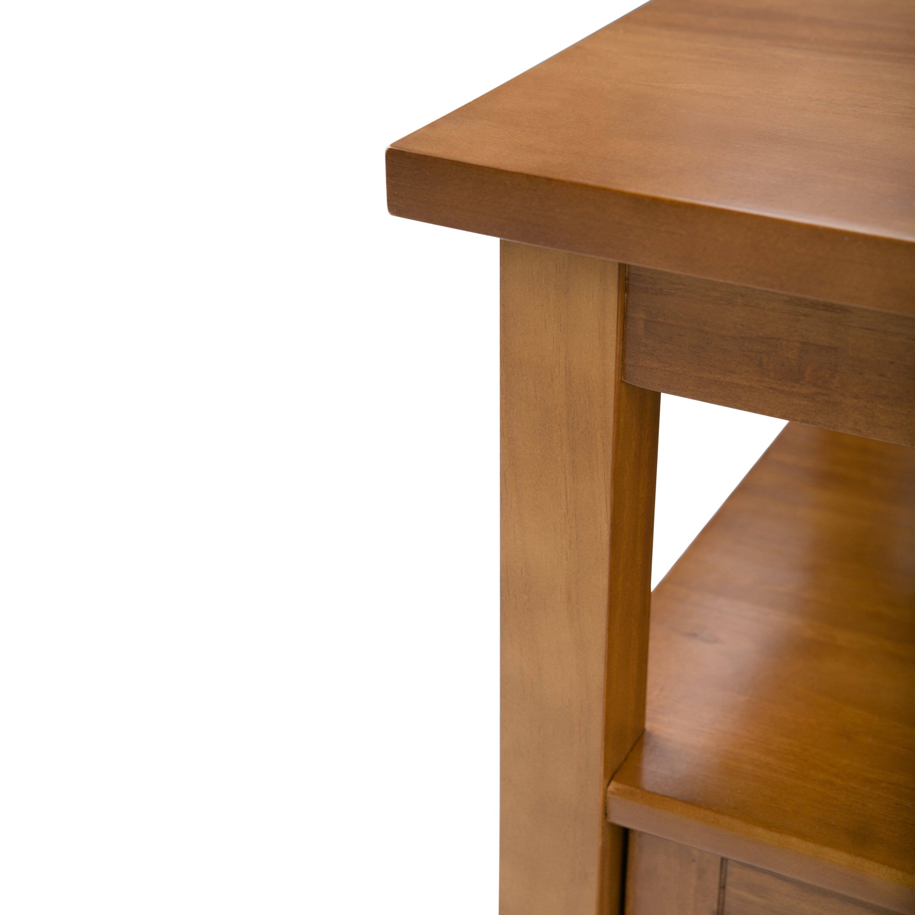 Alt View 3. Simpli Home - Warm Shaker 20 inch End Table (Set of 2) - Light Golden Brown.