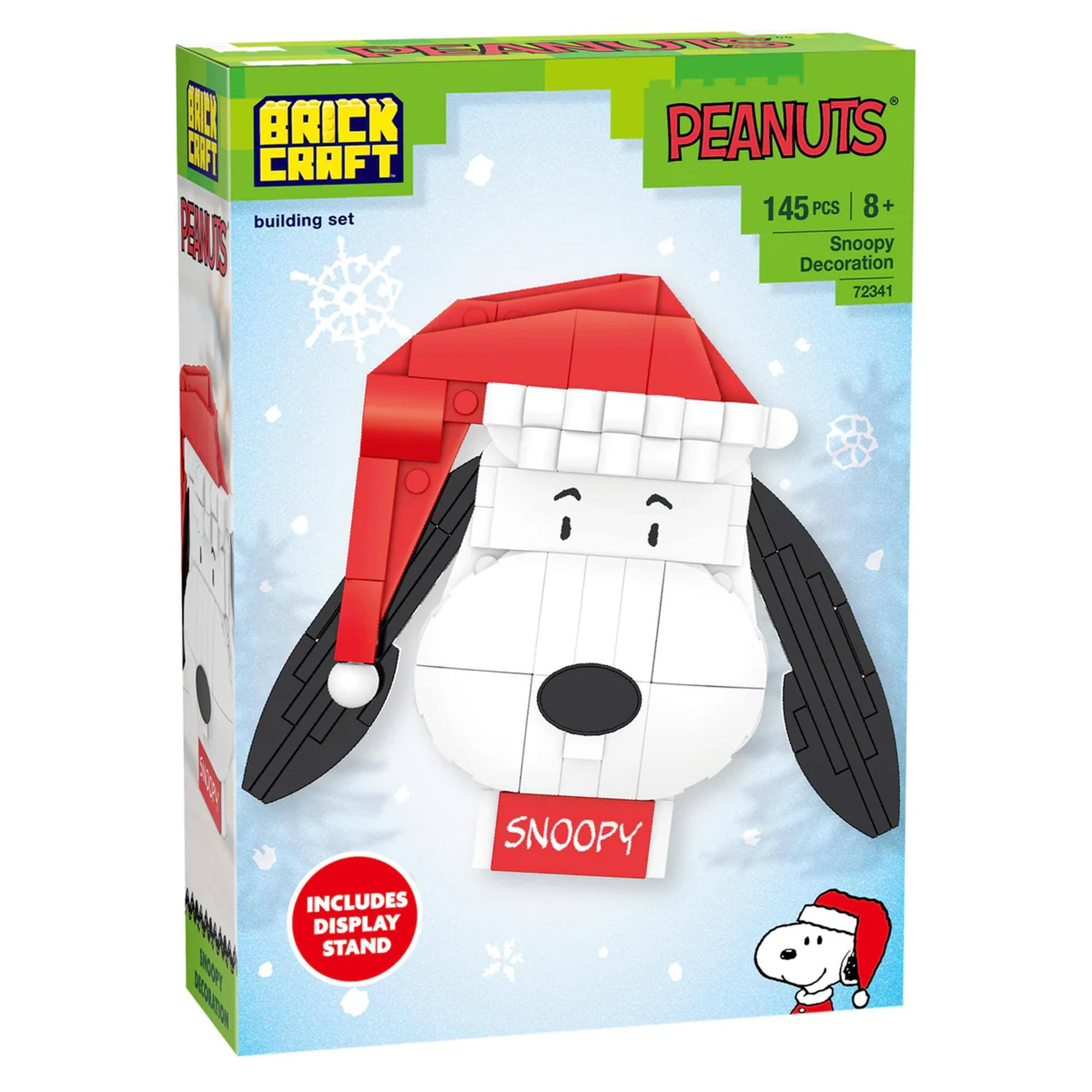 BRICK CRAFT PEANUTS building set 145 PCS | 8+ Snoopy Decoration 72341 INCLUDES DISPLAY STAND