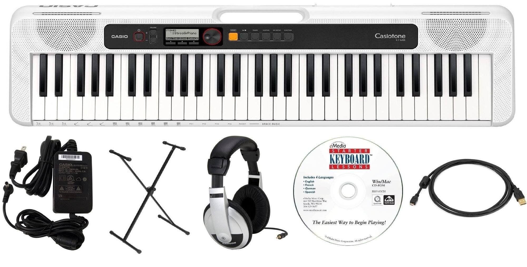 Casio - CTS200WE EPA Pack with Stand, Adapter, Headphones, and Software price history on PriceWatchPro