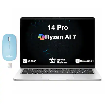 14 Pro Ryzen AI 7 DOCK FORM Wi-Fi 6E A Backlit Keyboard Bluetooth 5.4