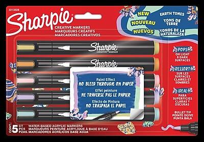 Sharpie - Creative Markers Liquid Ink Marker, Bullet Tip, 5/Pack (2213328) - Assorted Colors